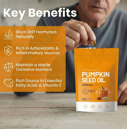 Pumpkin Seed Oil and Saw Palmetto Softgels